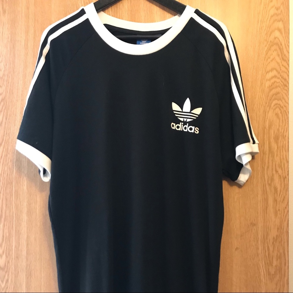 Adidas mens black ringer tee